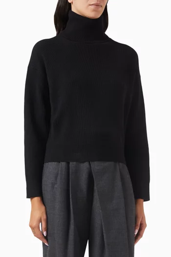 Turtleneck Sweater in Wool, Cashmere & Silk