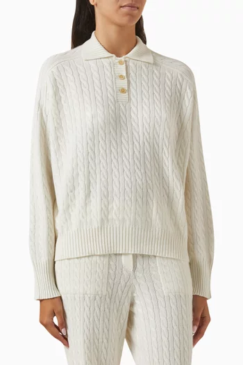 Cable-knit Sweater in Cashmere
