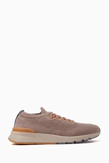 سنيكرز أسفل الكاحل نسيج صوف