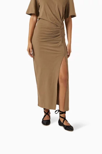 حذاء باليرينا سبنسر بأربطة وكعب مسطح ستان