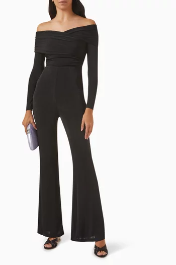 Rylee Off-shoulder Jumpsuit in Jersey