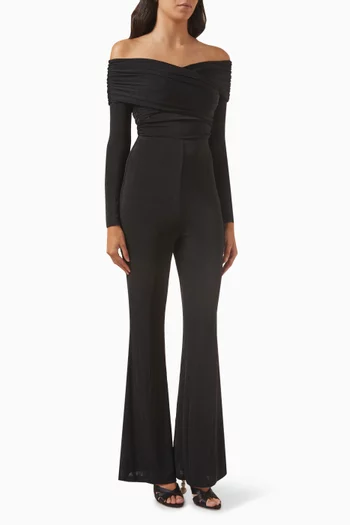 Rylee Off-shoulder Jumpsuit in Jersey