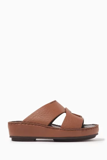 Isola Piega Nuovo Cucire Sandals in Deercalf Leather