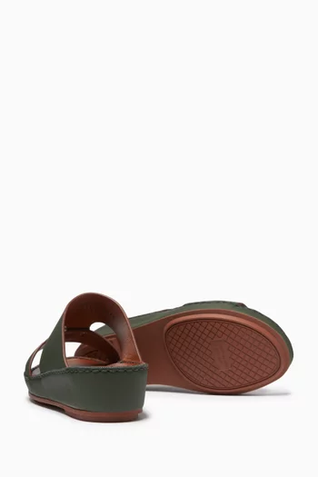 Isola Cerchio Cucire Sandals in Rubbercalf