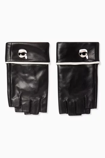K/ Ikonik 2.0 Fingerless Gloves in Leather