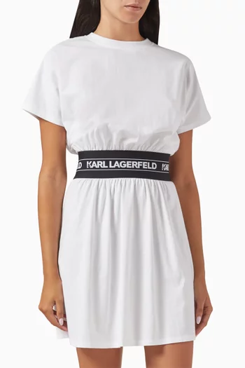 Logo Tape T-shirt Dress in Cotton