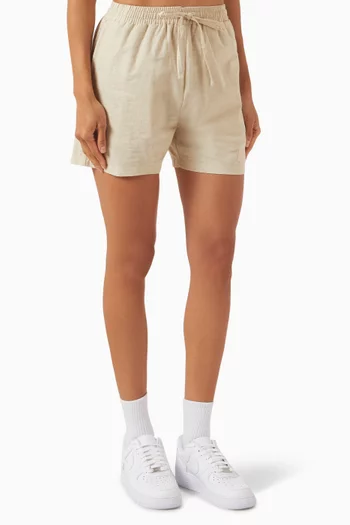 شورت 5 بوصة قطن وكتان