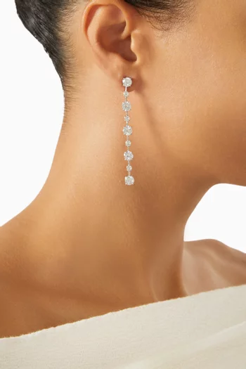 أقراط متدلية نحاس مطلي بالروديوم