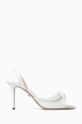 Sirene 85 Slingback Mules in Leather