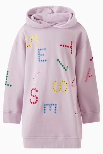 Logo Hoodie Dress in Fleece