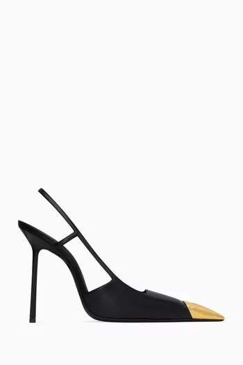 Jeanne 110 Slingback Pumps in Smooth Leather