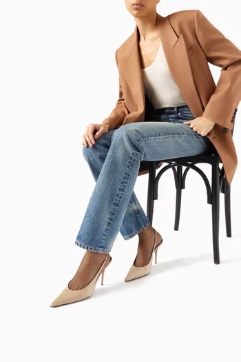 Norma 90 Slingback Pumps in Satin-crepe