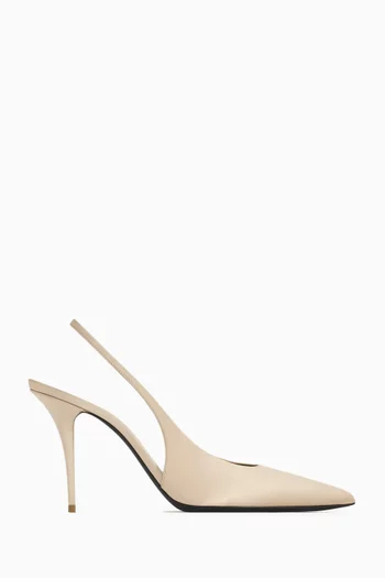 Norma 90 Slingback Pumps in Satin-crepe