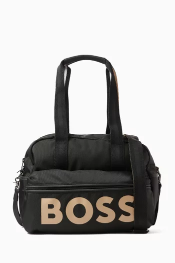 Buy BOSS Kidswear Black Logo Changing Bag For Kids Online Ounass Bahrain