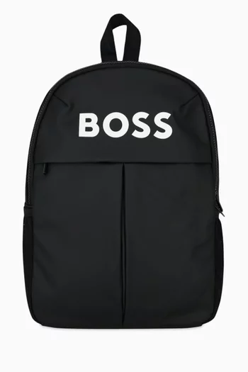 Logo Adjustable-strap Backpack