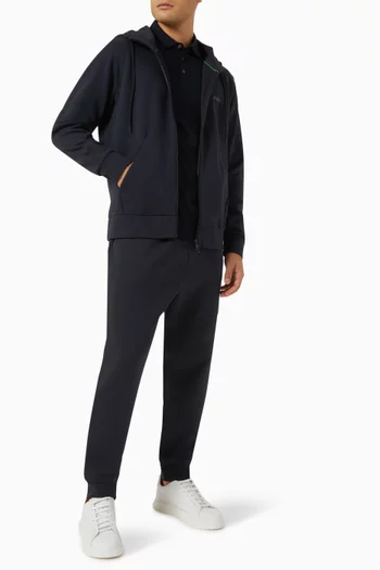 Zip-up Hoodie in Stretch Cotton