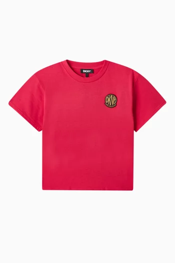 Logo Appliqué T-shirt in Cotton