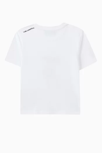 Karl-print T-shirt in Stretch Cotton