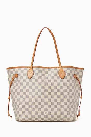 Neverfull MM Tote Bag in Damier Azur Canvas