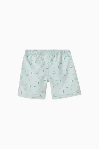Animal-print Swim Shorts in Recycled-nylon