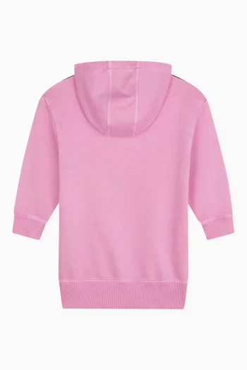 Check-print Hoodie Dress in Cotton