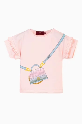 Crossbody Bag-print T-shirt in Cotton