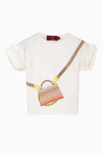 Crossbody Bag-print T-shirt in Cotton