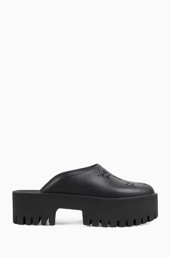 Elea Platform Mules in Rubber