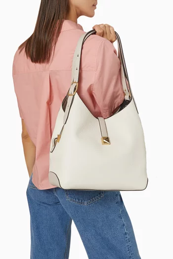 Large Deco Shoulder Bag in Pebbled Leather