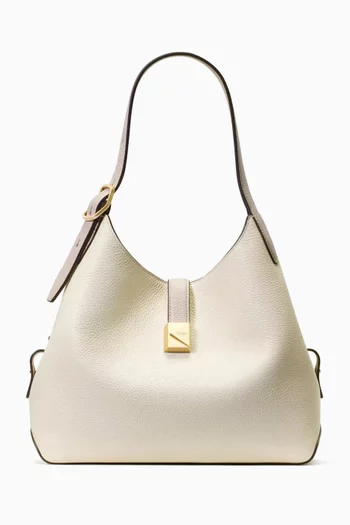 Large Deco Shoulder Bag in Pebbled Leather