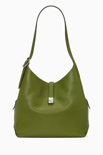 Large Deco Shoulder Bag in Pebbled Leather