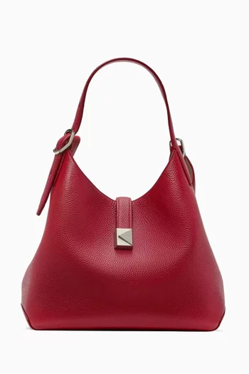 Deco Crossbody Bag in Pebbled Leather