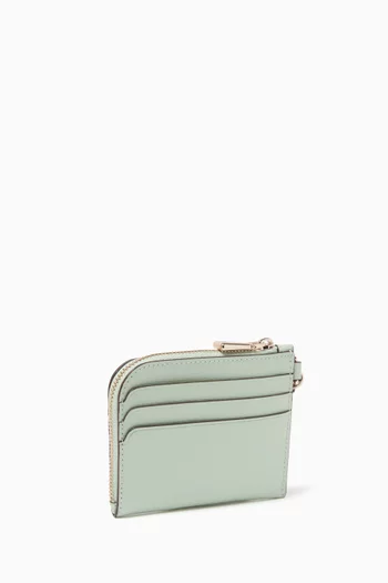 Devin Coin Card Case in Saffiano Leather