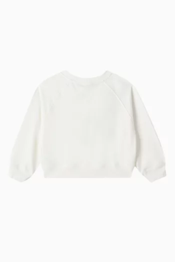 Floral Applique Sweatshirt in Cotton