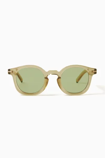 Hoodwinked Round Sunglasses in Acetate