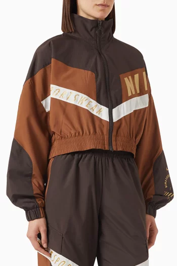 Zip-up Jacket in Woven Fabric