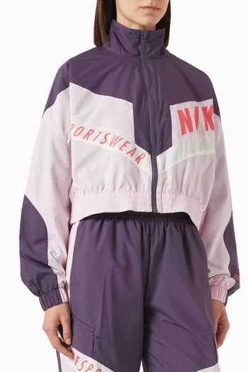 Zip-up Jacket in Woven Fabric