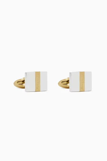 Rettangolo Cufflinks in Stainless Steel