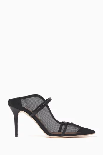 Maureen 85 Mules in Nappa & Mesh