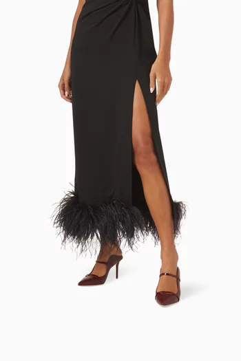 حذاء مورين مفتوح من الخلف جلد نابا بكعب 85 مم