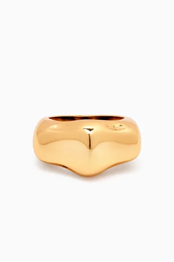 Twist Ring in Gold-plated Brass