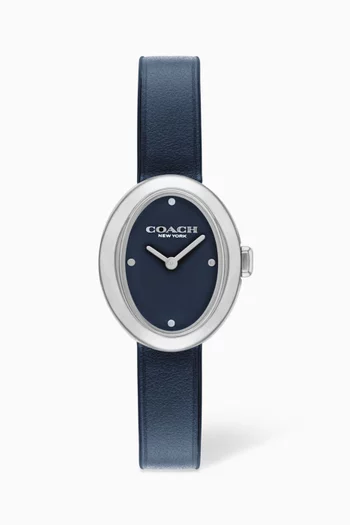 Sammy Quartz Watch in Leather, 22mm
