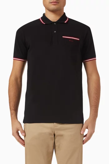 Logo Polo Shirt in Cotton Piqué