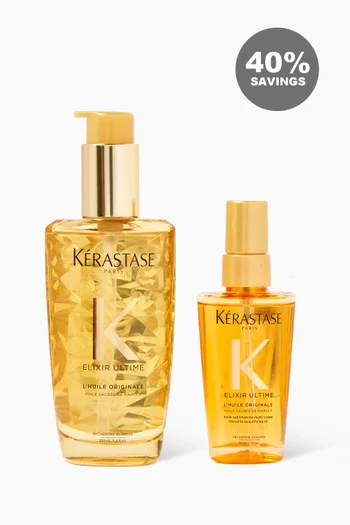 Exclusive Elixir Ultime Beautifying Hair Duo Oil Set, 40% Savings
