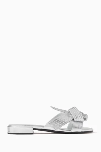 Kenzo Oki 20 Mules in Metallic Leather