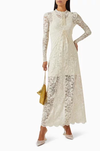 Lace Maxi Dress in Stretch Nylon