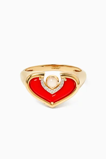 خاتم سيلور فينوس مرصع بالماس ذهب ‏أصفر عيار 18