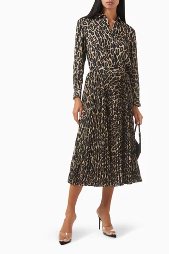 Leopard-print Shirt in Recycled Polyester