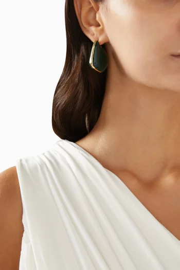 Small Fin Earrings in 18kt Gold-plated Sterling Silver