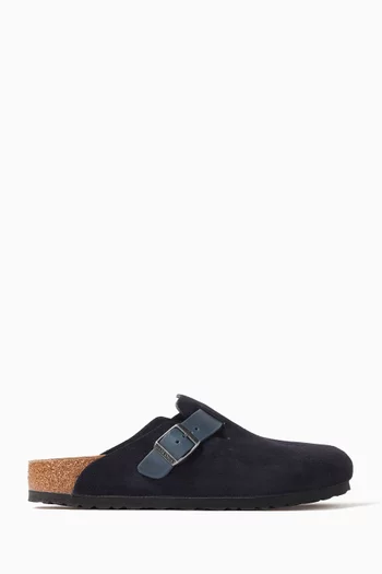 Boston Soft Footbed Clog Sandals in Suede